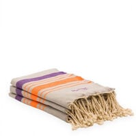 Fouta Ibiza Beige Naranja   Fouta Ibiza Beige Naranja   1